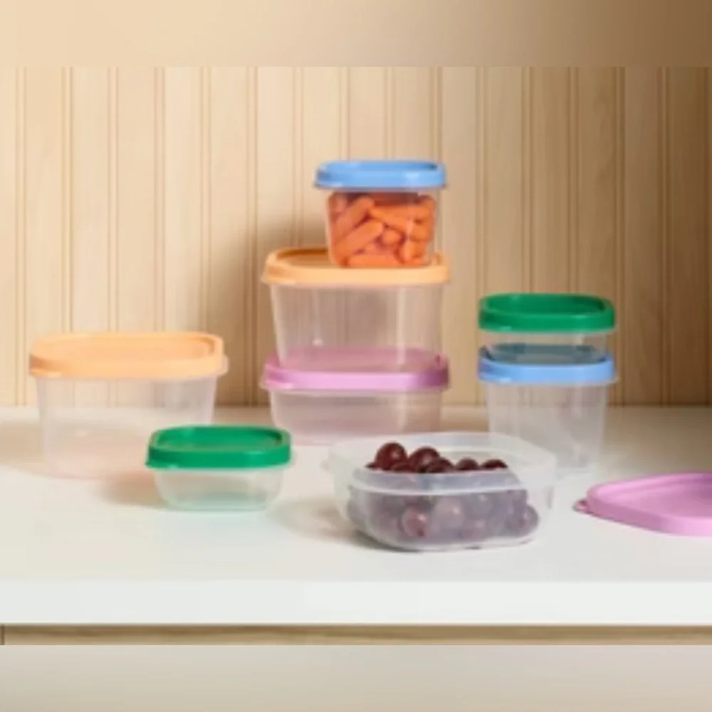 New-8 Food Storage Container Set Multi color freezer & dishwasher safe